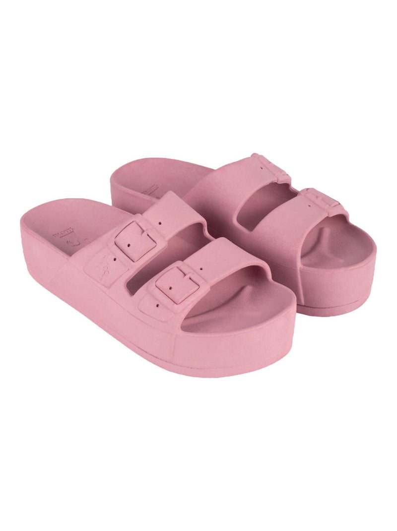Sandales compensées Caipirinha Classic Cacatoès Vieux rose - Kiabi