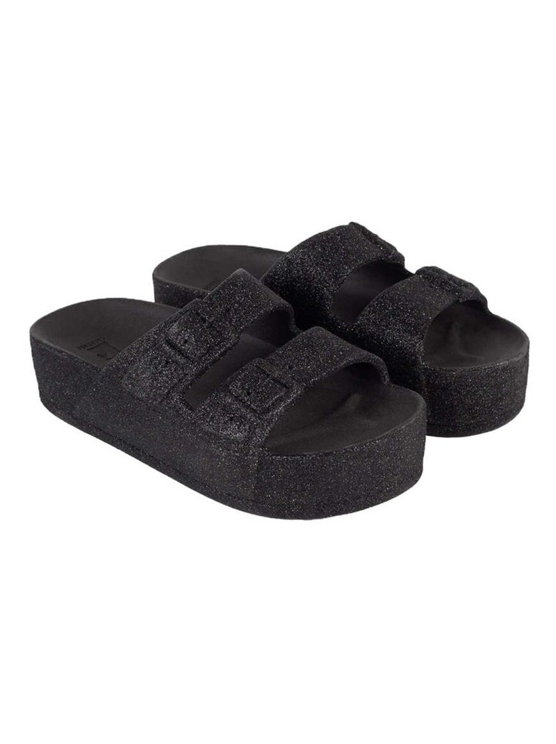 Sandales compensées Caipirinha Glitter Cacatoès Noir - Kiabi