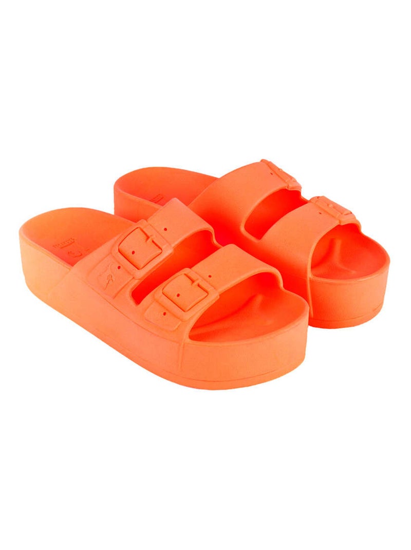 Sandales compensées Caipirinha Liso Cacatoès Orange fluo - Kiabi