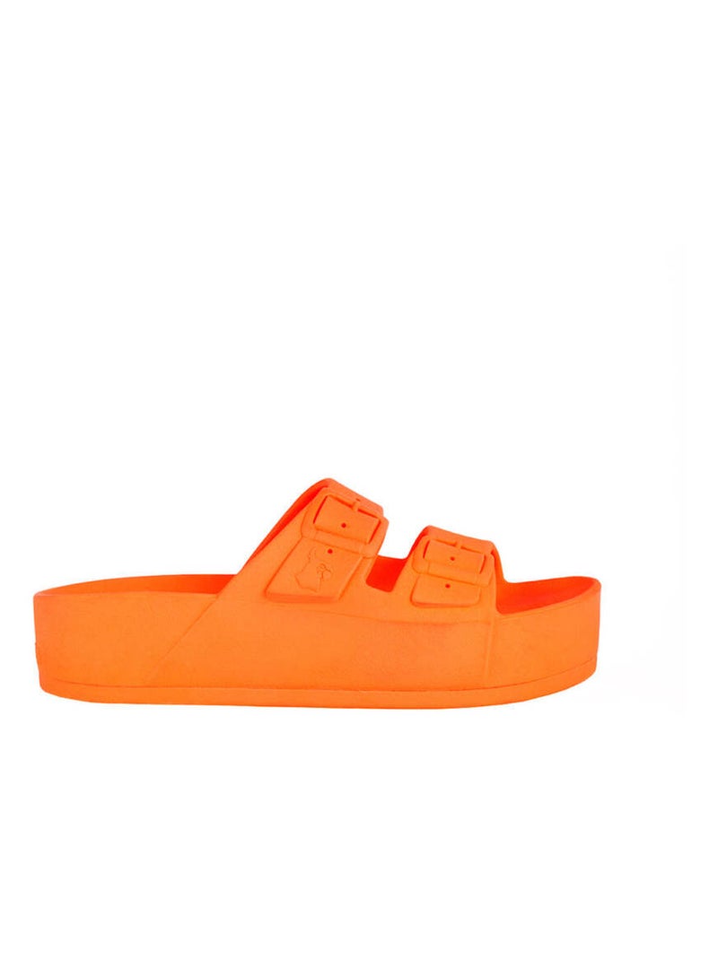 Sandales compensées Caipirinha Liso Cacatoès Orange fluo - Kiabi