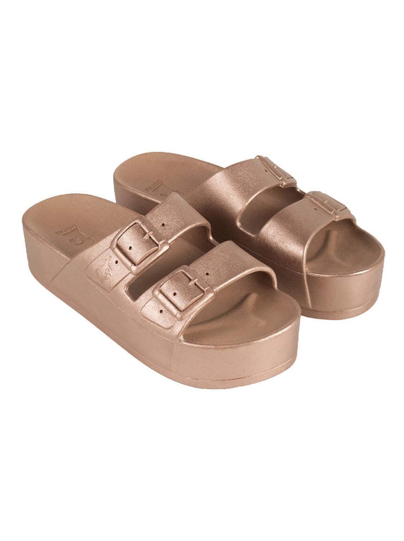 Sandales compensées Caipirinha Metallic Cacatoès Cuivre - Kiabi
