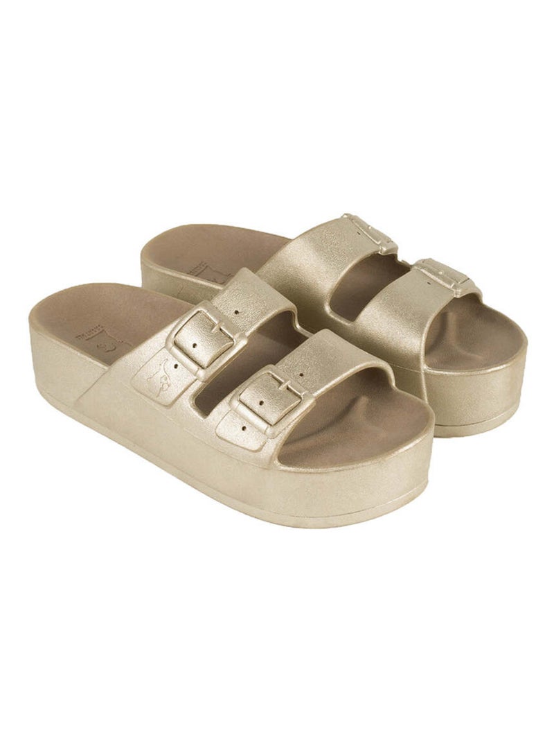 Sandales compensées Caipirinha Metallic Cacatoès Doré/or - Kiabi