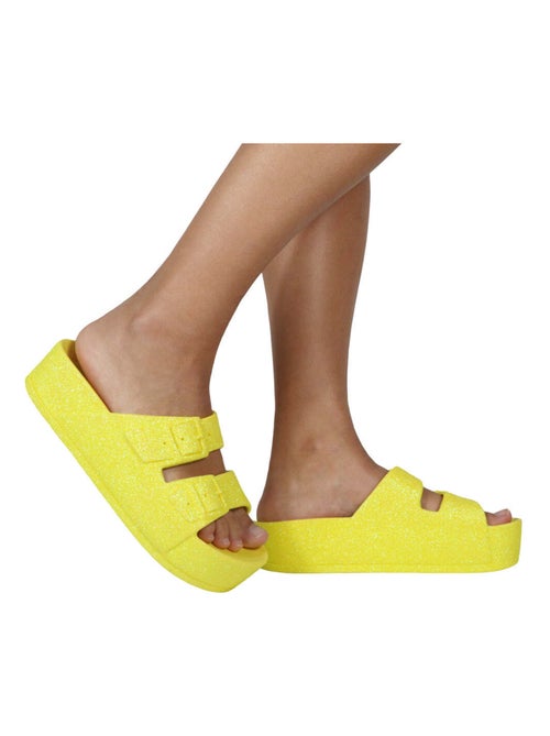 Sandales compensées Caipirinha Neon Cacatoès - Kiabi