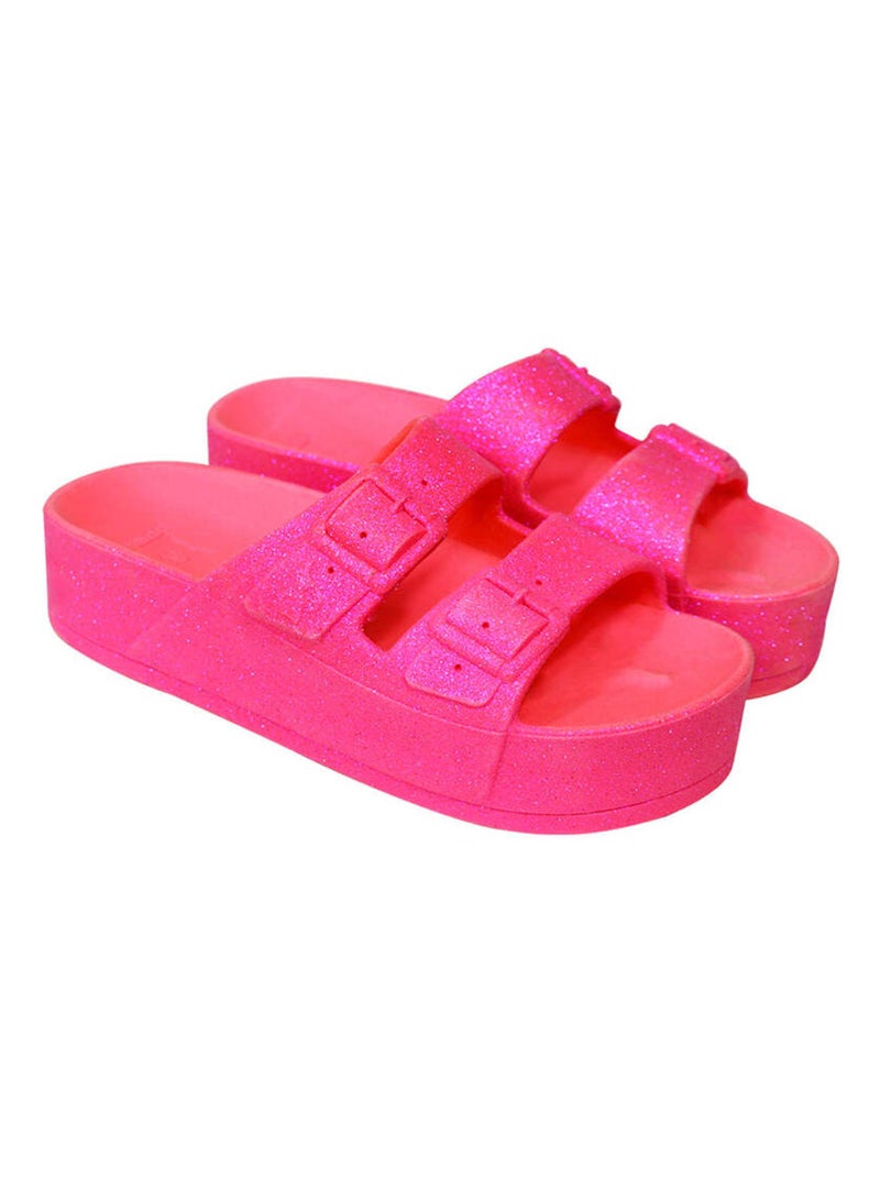 Sandales compensées Caipirinha Neon Cacatoès Rose fluo - Kiabi