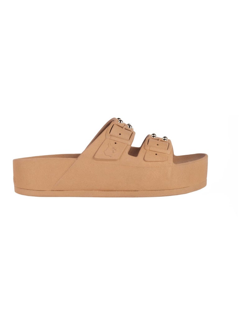 Sandales compensées Caipirinha Spikes Cacatoès Camel - Kiabi