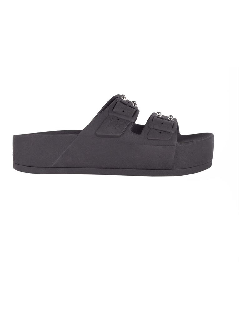 Sandales compensées Caipirinha Spikes Cacatoès Noir - Kiabi