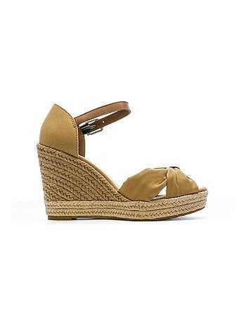 Sandales Compensées Camel Femme Tommy Hilfiger 10cm
