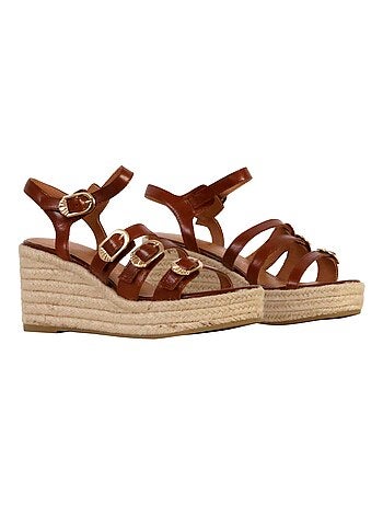 Sandales Compensées Cuir Emilie Karston Talia