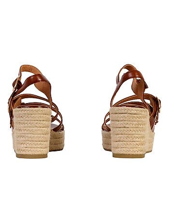 Sandales Compensées Cuir Emilie Karston Talia