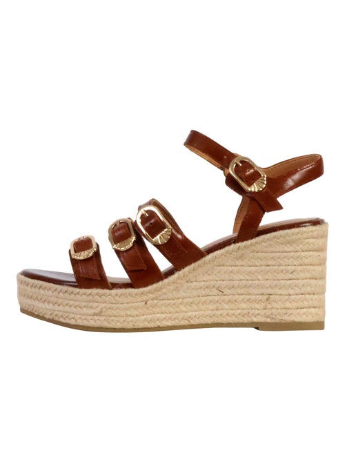 Sandales Compensées Cuir Emilie Karston Talia - Kiabi