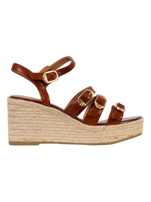 Sandales Compensées Cuir Emilie Karston Talia - Kiabi