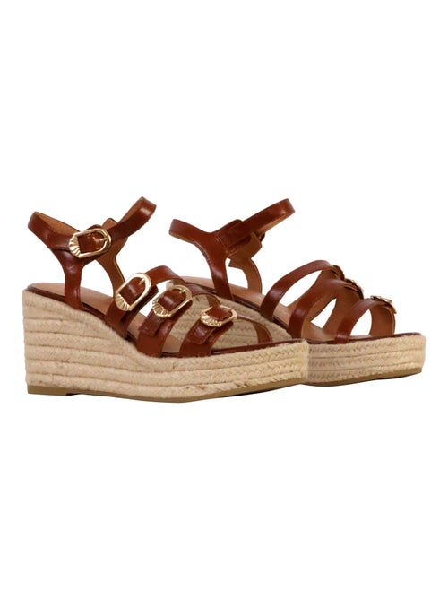 Sandales Compensées Cuir Emilie Karston Talia - Kiabi
