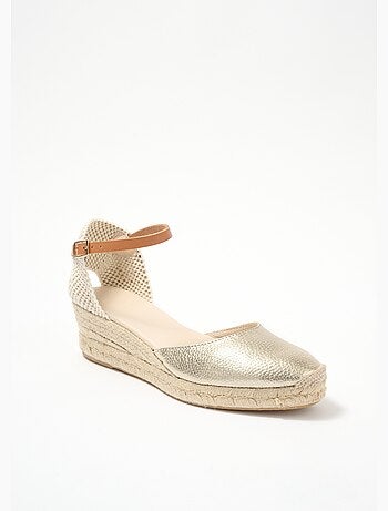 Sandales compensées cuir et jute talon enrobé - AFIBEL