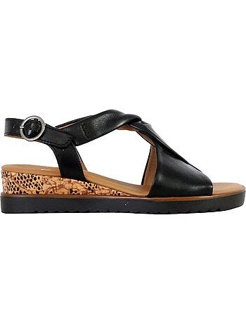 Sandales Compensées Cuir Gabor Cervo