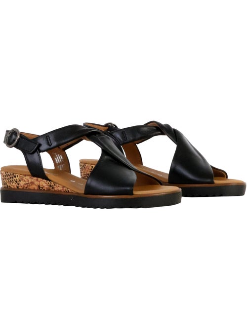 Sandales Compensées Cuir Gabor Cervo - Kiabi