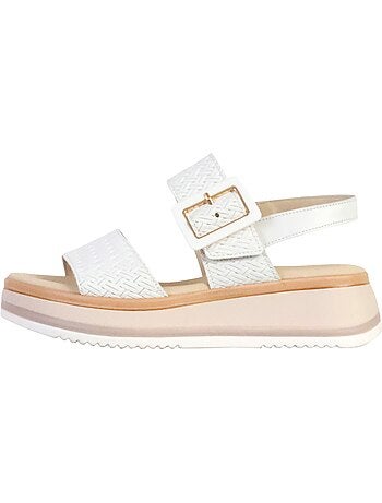 Sandales Compensées Cuir Gabor Flecht Twist Nappa