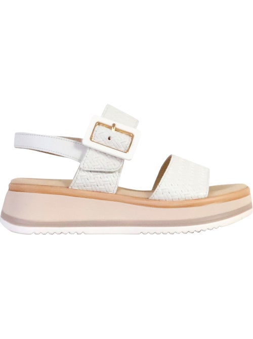 Sandales Compensées Cuir Gabor Flecht Twist Nappa - Kiabi