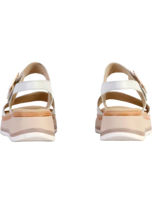 Sandales Compensées Cuir Gabor Flecht Twist Nappa - Kiabi