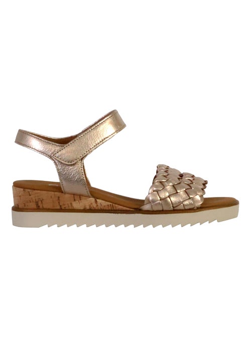 Sandales Compensées Cuir Gabor Idra Met - Kiabi