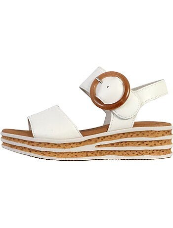 Sandales Compensées Cuir Gabor Nappa Nava