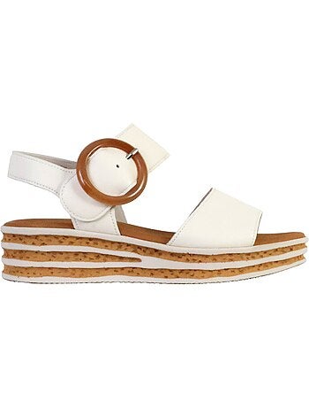 Sandales Compensées Cuir Gabor Nappa Nava