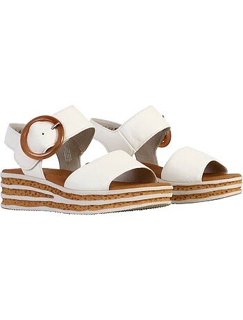 Sandales Compensées Cuir Gabor Nappa Nava