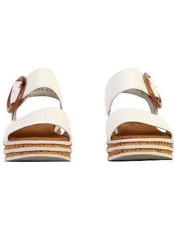 Sandales Compensées Cuir Gabor Nappa Nava