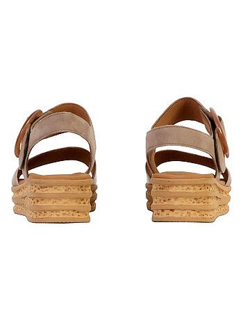 Sandales Compensées Cuir Gabor Nappa Nava