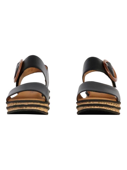 Sandales Compensées Cuir Gabor Nappa Nava - Kiabi Sandales Compensées Cuir Gabor Nappa Nava - Kiabi
