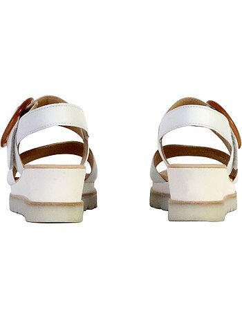 Sandales Compensées Cuir Gabor Satin Met