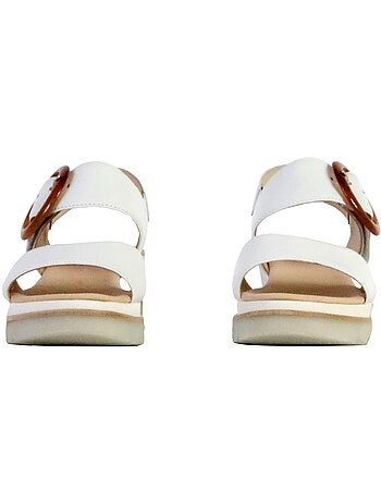 Sandales Compensées Cuir Gabor Satin Met