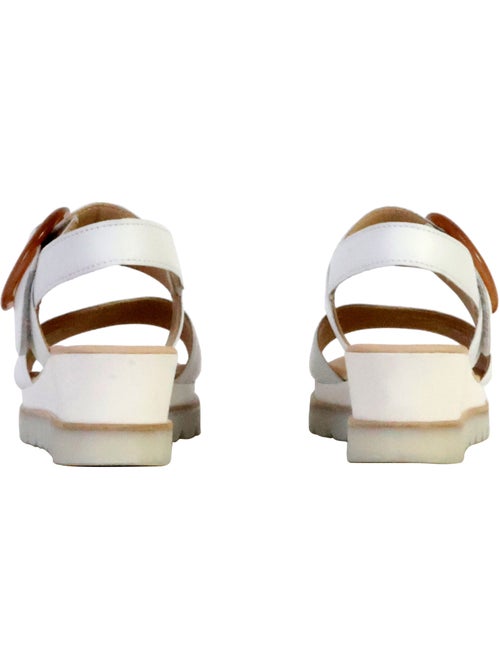 Sandales Compensées Cuir Gabor Satin Met - Kiabi