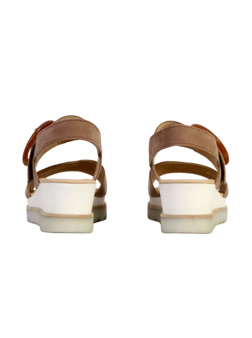 Sandales Compensées Cuir Gabor Satin Met - Kiabi