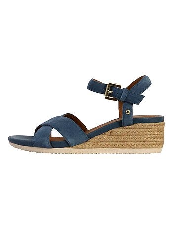 Sandales Compensées Cuir Geox Ischia Corda