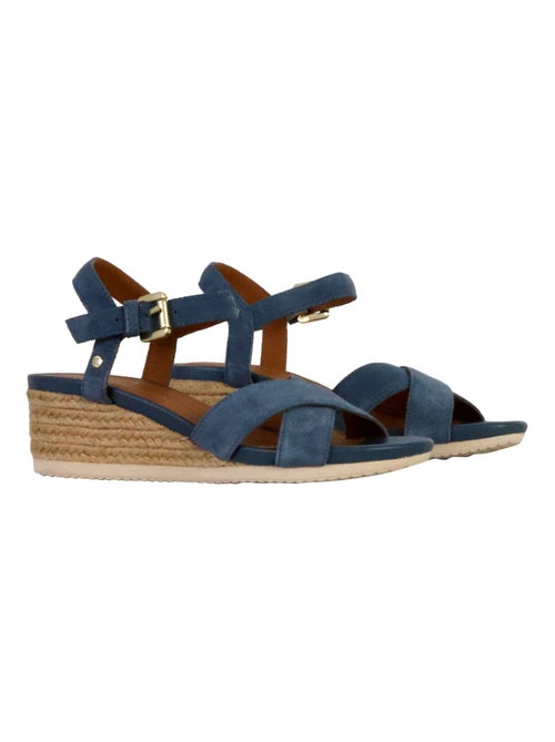 Sandales Compensées Cuir Geox Ischia Corda - Kiabi