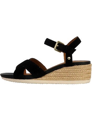 Sandales Compensées Cuir Geox Ischia Corda