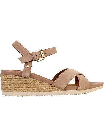 Sandales Compensées Cuir Geox Ischia Corda