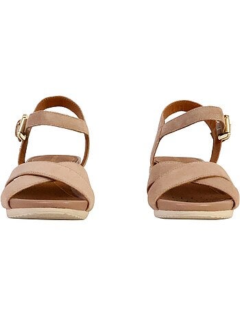 Sandales Compensées Cuir Geox Ischia Corda