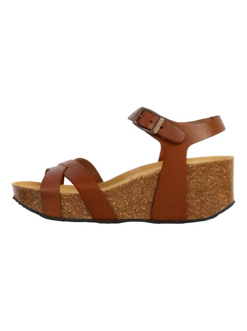 Sandales Compensées Cuir Plakton So Final - Kiabi
