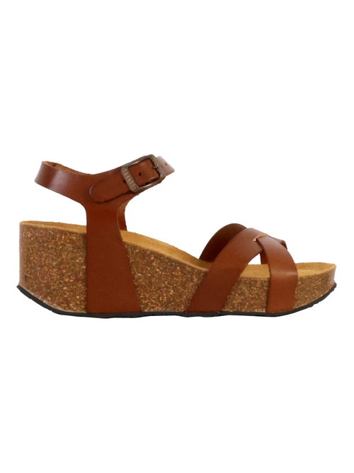 Sandales Compensées Cuir Plakton So Final - Kiabi