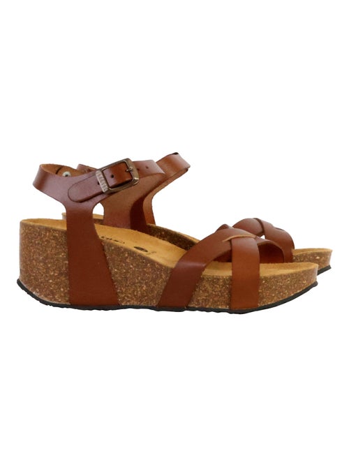 Sandales Compensées Cuir Plakton So Final - Kiabi
