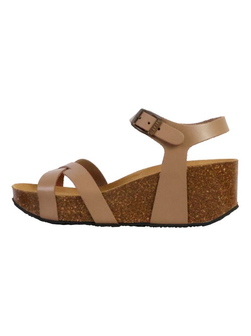 Sandales Compensées Cuir Plakton So Final - Kiabi