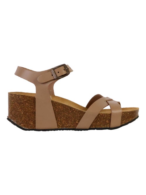 Sandales Compensées Cuir Plakton So Final - Kiabi