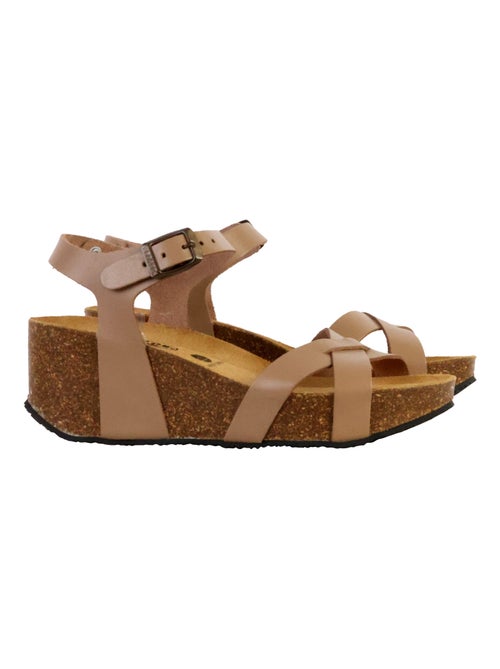 Sandales Compensées Cuir Plakton So Final - Kiabi