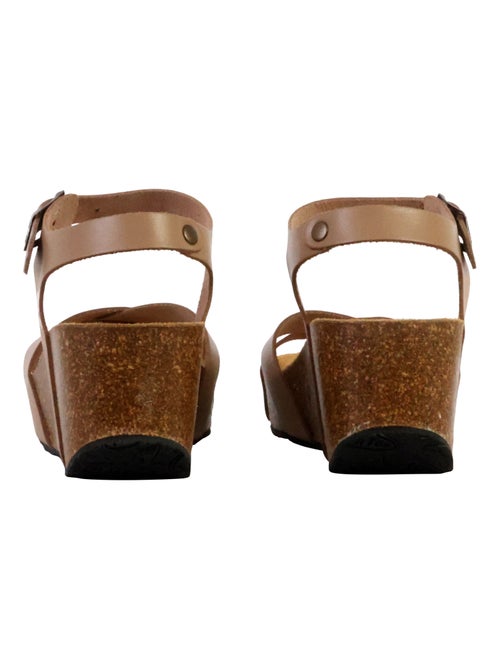 Sandales Compensées Cuir Plakton So Final - Kiabi