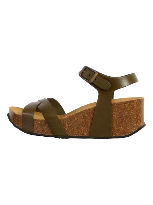 Sandales Compensées Cuir Plakton So Final - Kiabi