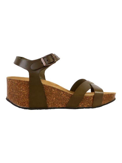 Sandales Compensées Cuir Plakton So Final - Kiabi