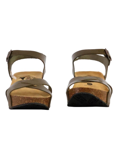 Sandales Compensées Cuir Plakton So Final - Kiabi