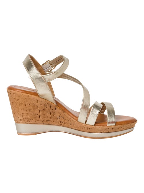 Sandales Compensées Cuir Tamaris Touch-It - Kiabi