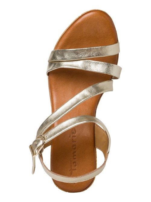 Sandales Compensées Cuir Tamaris Touch-It - Kiabi